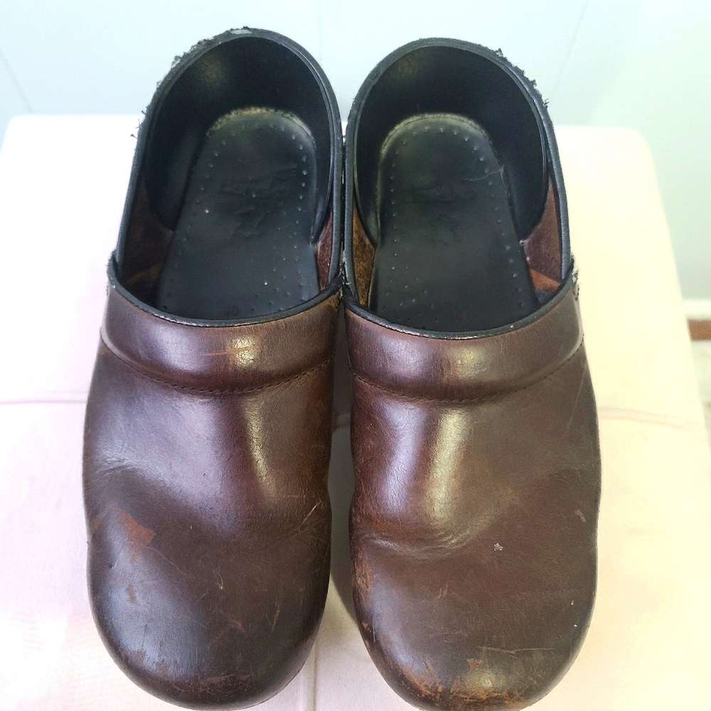 Dansko Antique Oiled Brown Leather Clog